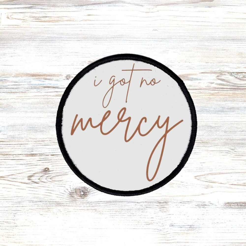 No Mercy Western Sublimation DYI Fabric Hat Patch Glue Iron On Sew Hat Patch
